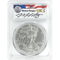 2021(P) T-1 $1 Silver Eagle Reagan Family 3-Coin Set PCGS MS70 FDOI