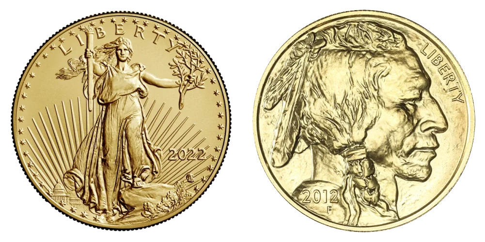 American Gold Eagle and American Gold Buffalo