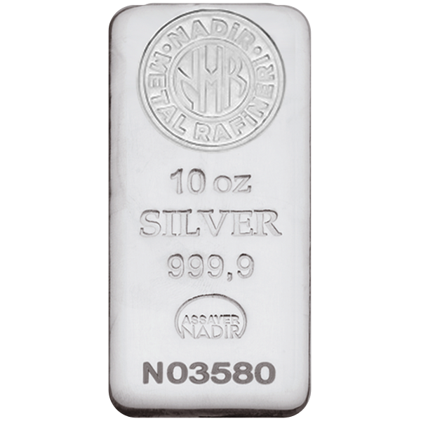 10 OZ SILVER BAR NADIR