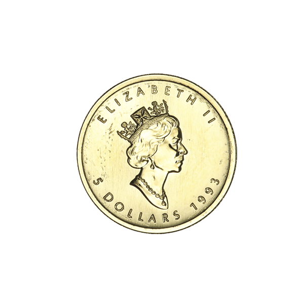 1/10 CANADIAN GOLD MAPLE LEAF (NO PLASTIC)