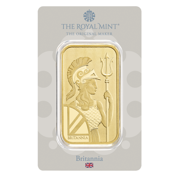 50 GRAM GOLD BAR BRITANNIA