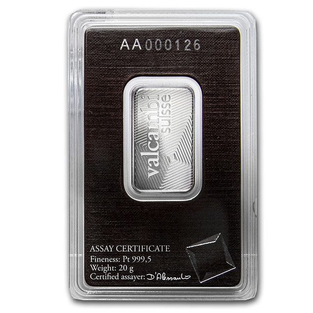 20 GRAM PLATINUM BAR VALCAMBI
