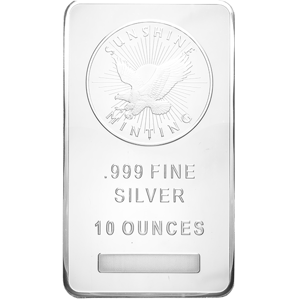 10 OZ SILVER BAR SUNSHINE MINT