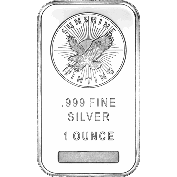 1 OZ SILVER BAR SUNSHINE