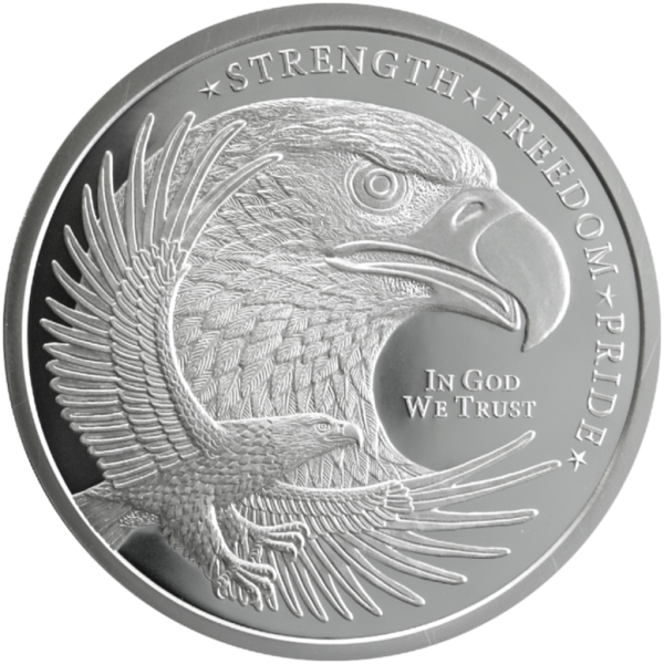 5 OZ SILVER ROUND EAGLE GOLDEN STATE MINT