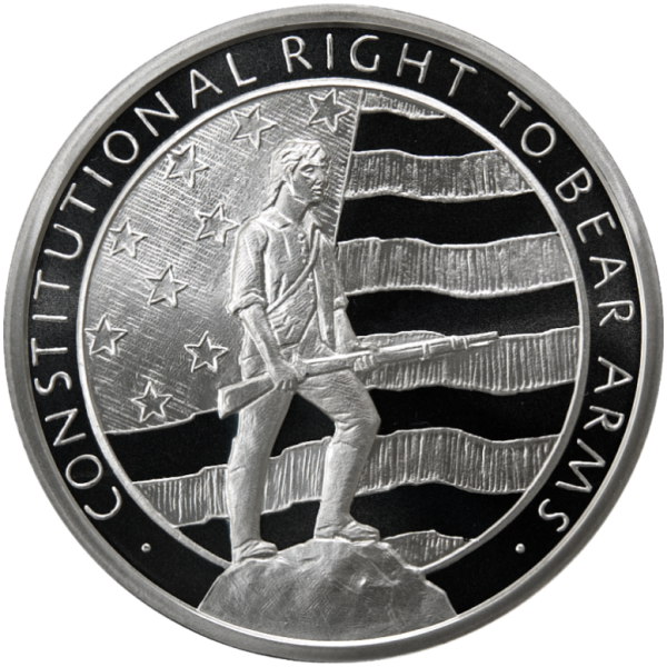 5 OZ SILVER ROUND SECOND AMENDMENT GOLDEN STATE MINT