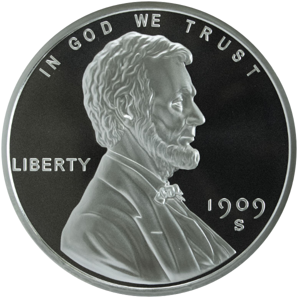 5 OZ SILVER ROUND LINCOLN WHEAT CENT DESIGN GOLDEN STATE MINT