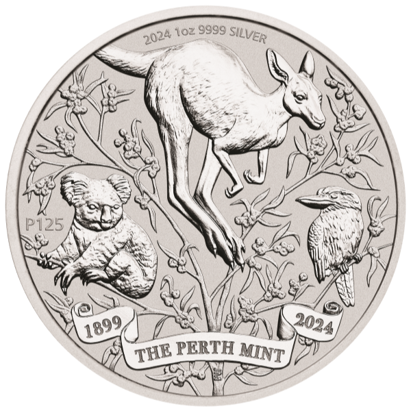 AUSTRALIAN SILVER 2024 1 OZ SILVER THE PERTH MINT 125TH ANNIVERSARY
