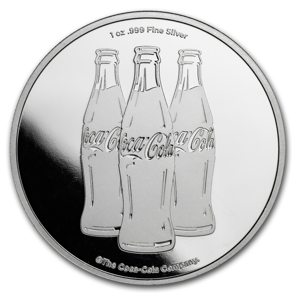 1 OZ SILVER ROUND COCA COLA