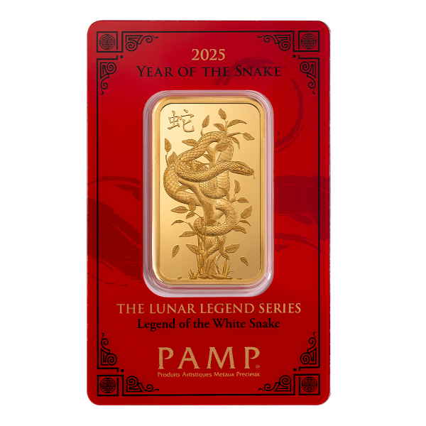 GOLD BARS 1 OZ 1 OZ GOLD BAR PAMP LUNAR WHITE SNAKE 