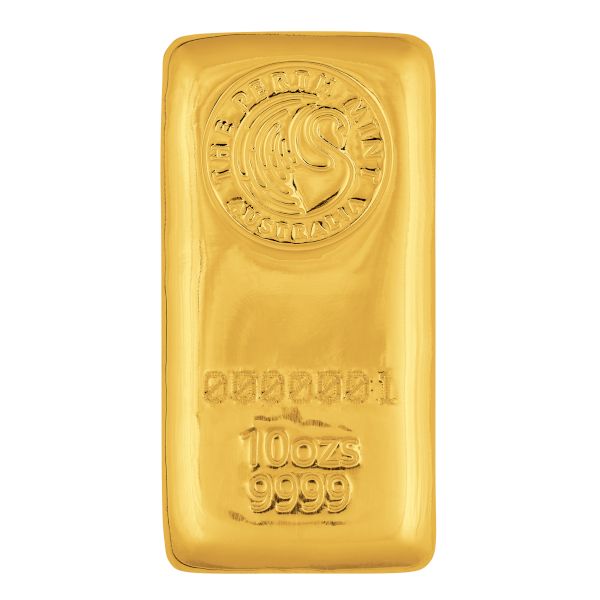 10 OZ GOLD BAR PERTH CAST BAR