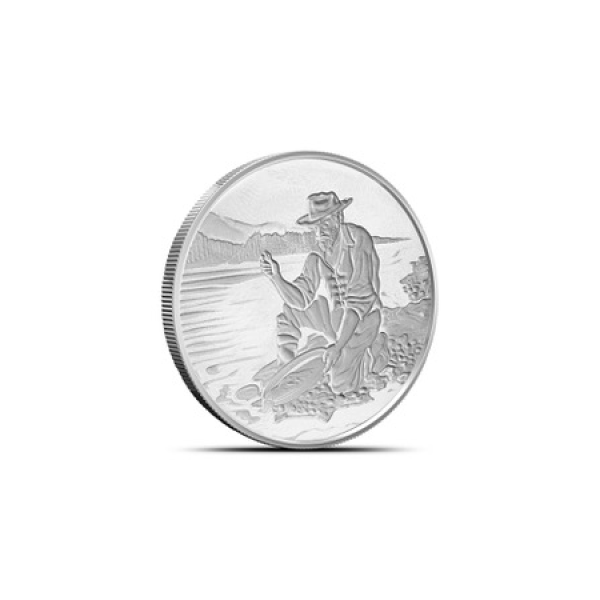 1 OZ SILVER ROUND GOLD PANNER DIVISIBLE