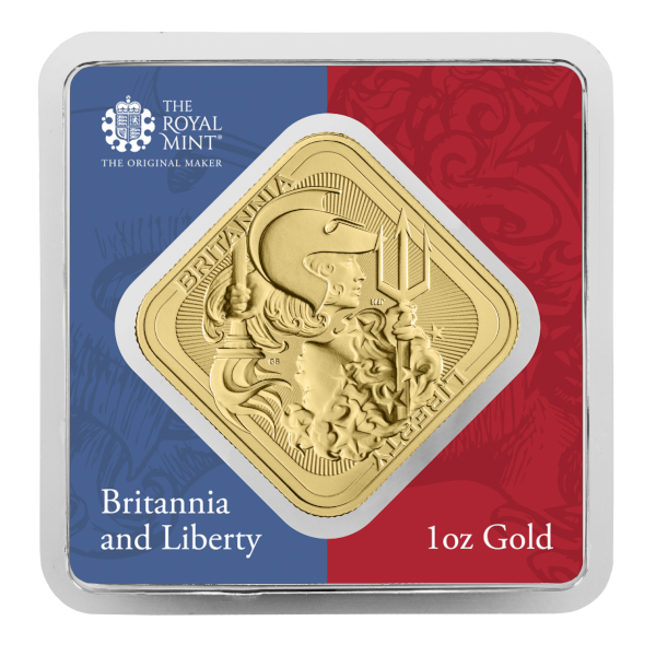 1 OZ GOLD BAR BRITANNIA AND LIBERTY