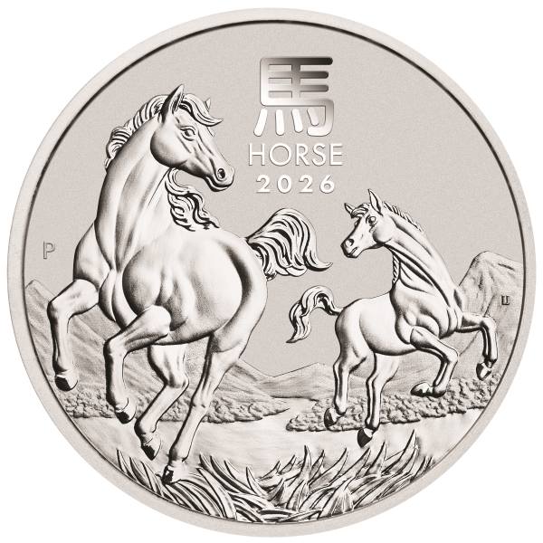 2026 5 OZ PERTH MINT SILVER HORSE (LUNAR SERIES)