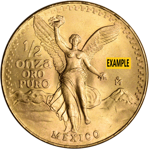 MEXICAN GOLD 1/2 OZ MEXICAN ONZA GOLD COIN