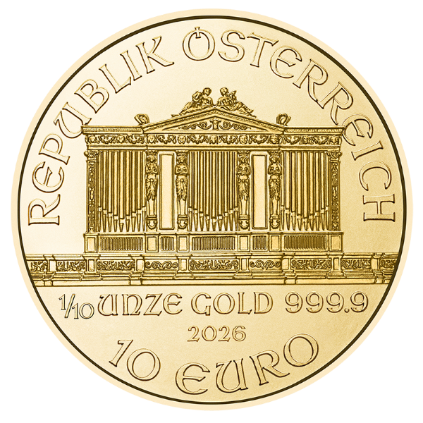 AUSTRIAN GOLD 2026 1/10 OZ AUSTRIAN GOLD PHILHARMONIC