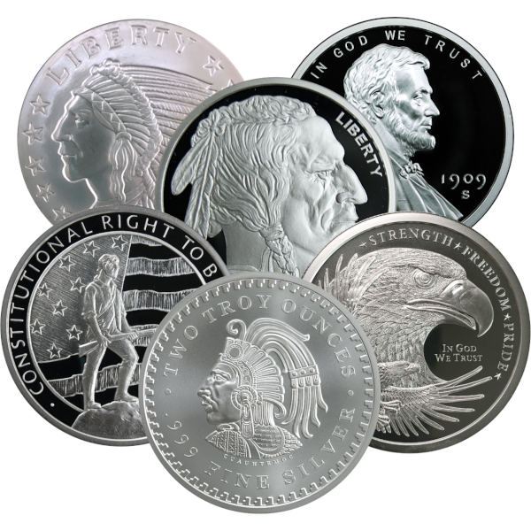 2 OZ SILVER ROUND GENERIC BRANDS