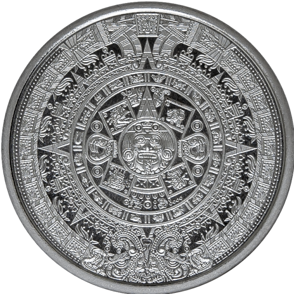 1/4 OZ SILVER ROUND AZTEC CALENDAR